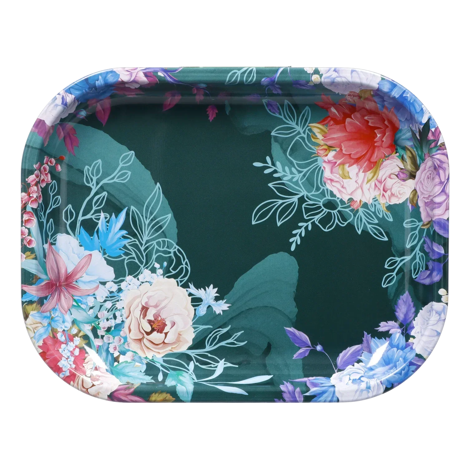 Famous Brandz Famous Design Floral Lush Rolling Tray