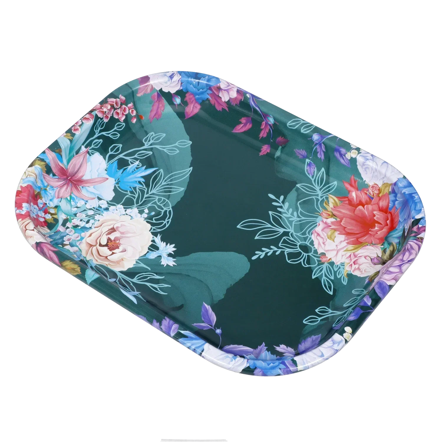 Famous Brandz Famous Design Floral Lush Rolling Tray