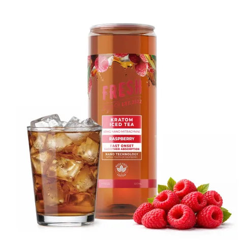 50mg Kratom Nano Iced Tea - Raspberry - Fresh Best Sales Price - Seltzers