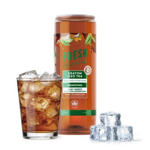 50mg Kratom Nano Iced Tea - Unsweetened - Fresh Best Sales Price - Seltzers