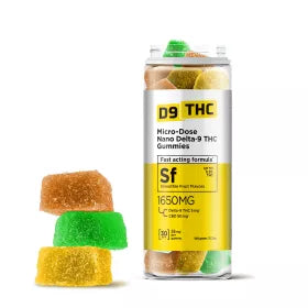 55mg CBD, D9 Gummies - Smoothie Fruit - D9 THC Best Price