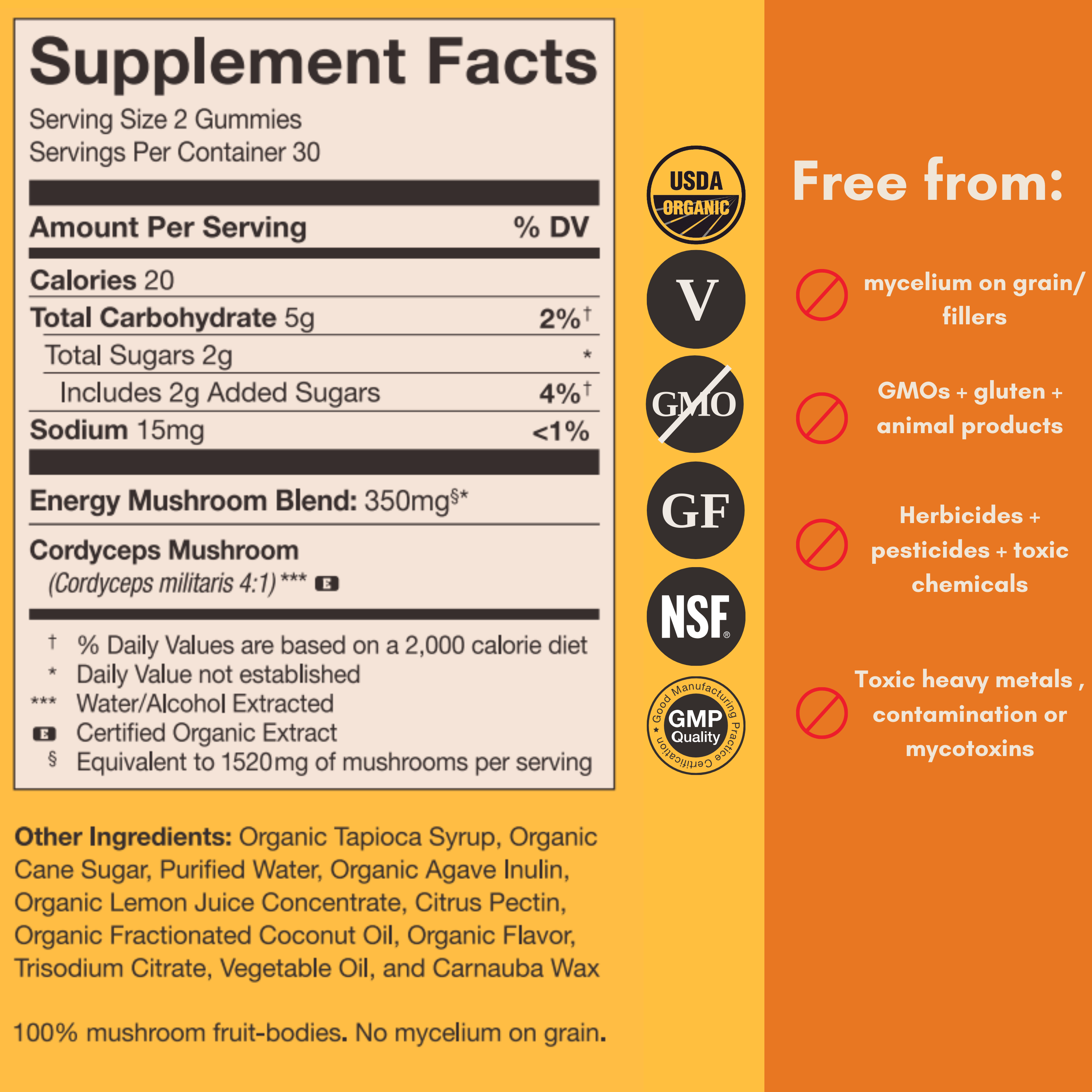 Mushroom Revival Energy Gummies