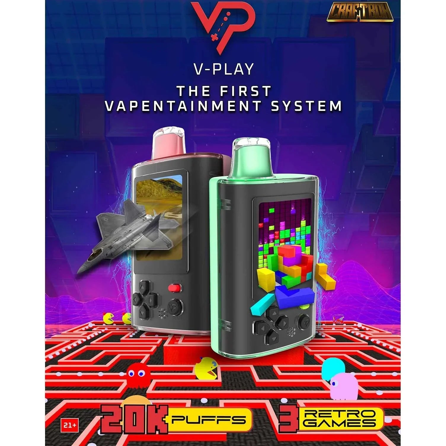 V Play - 15000 Puffs - With Video Game Screen Best Price