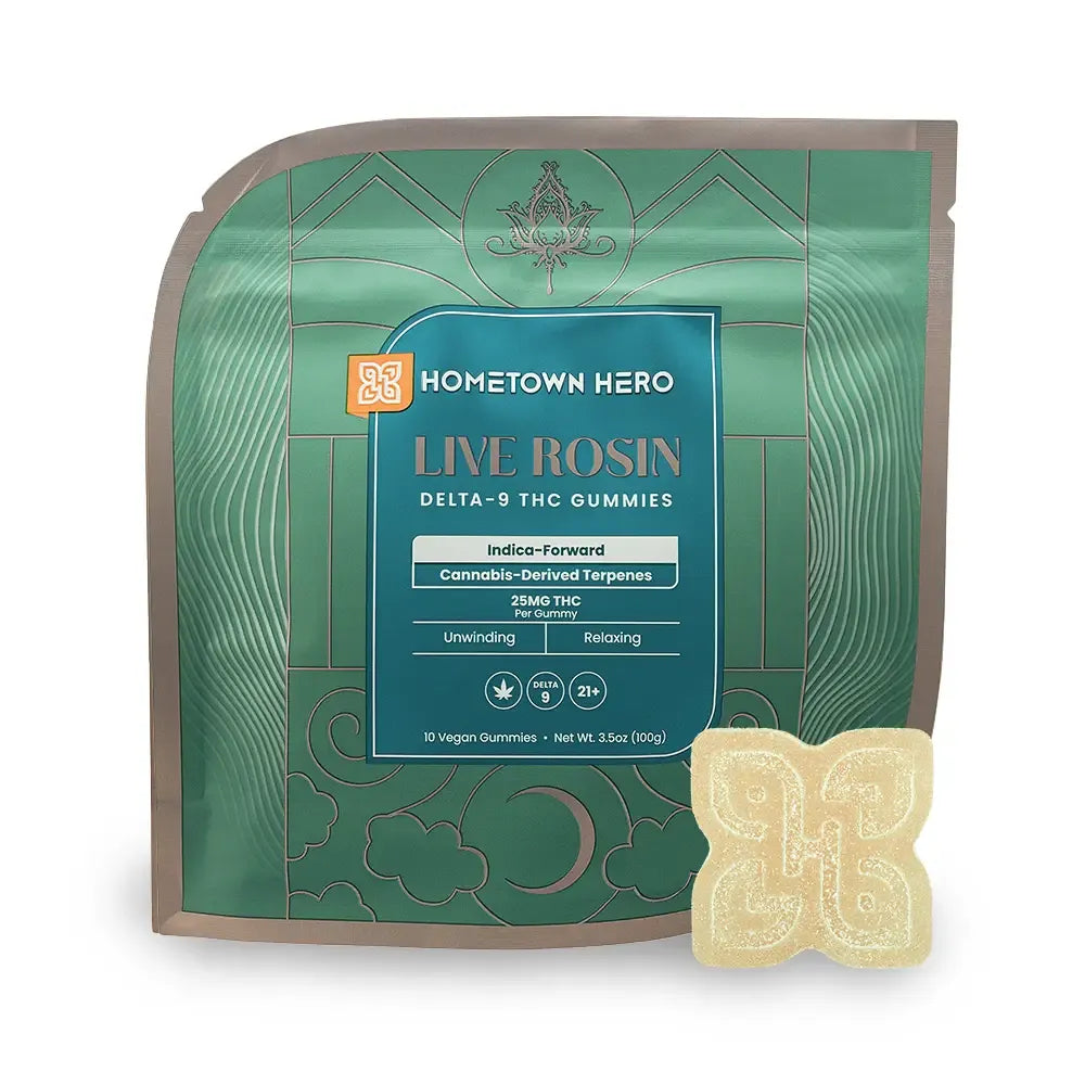 Hometown Hero Live Rosin Delta 9 THC Gummies - 250mg Best Price
