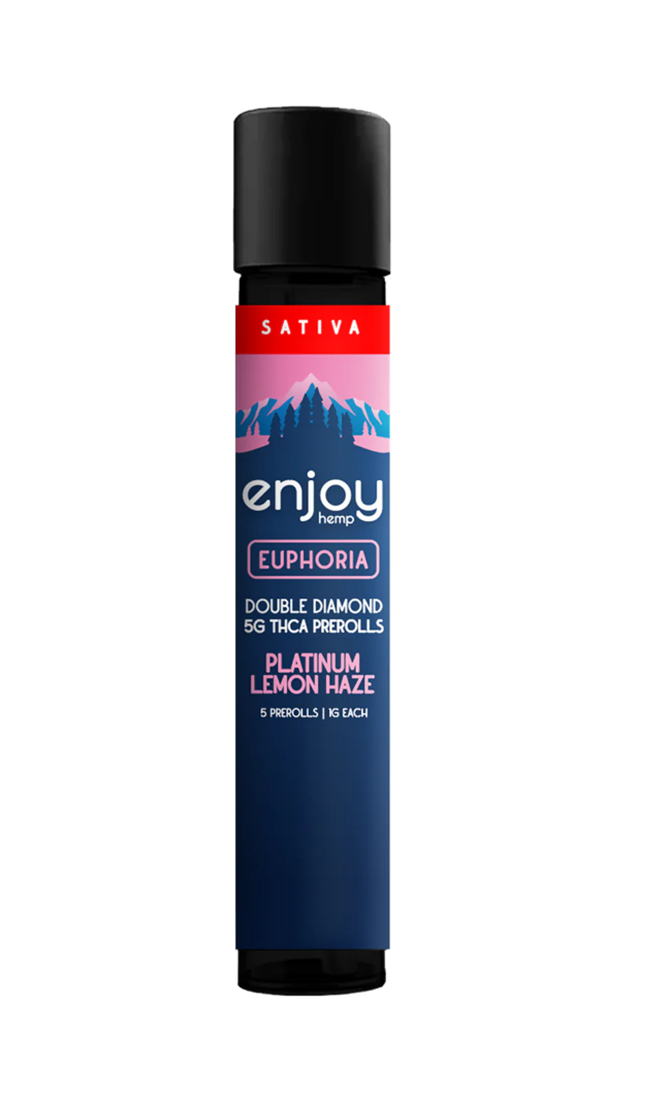 Enjoy Hemp 5g Mega Potency Double Diamond THCA Prerolls - Platinum Lemon Haze for Euphoria (Sativa) Best Price