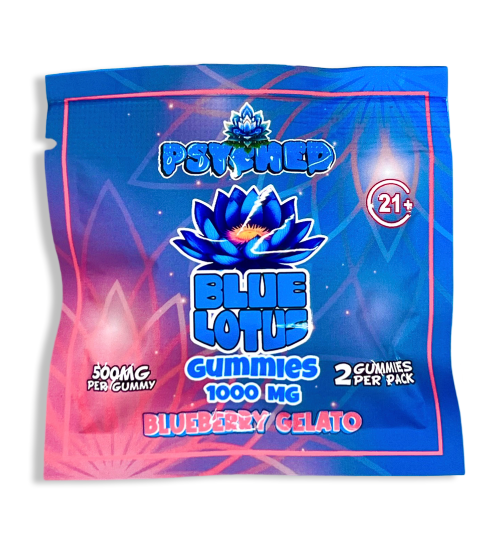Psyched - Blue Lotus - 1000mg 2CT Gummies - 2 for $10 Best Price