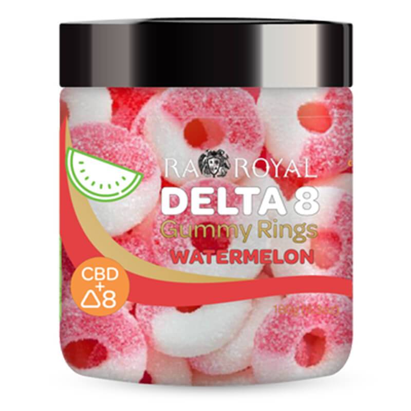 RA Royal CBD | Watermelon CBD + Delta 8 THC Gummy Rings - 800mg