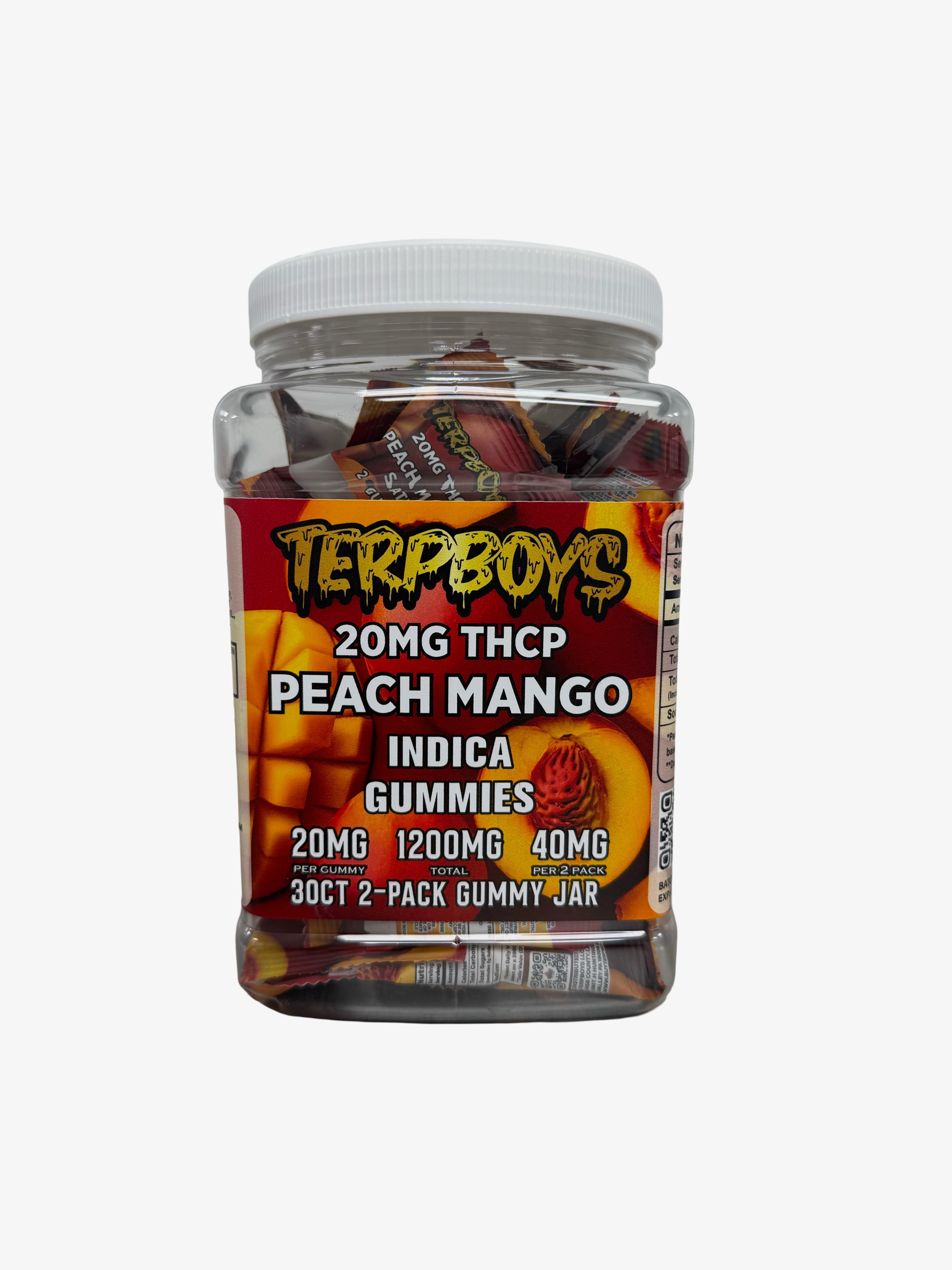 TerpBoys Peach Mango Indica THCP Gummies