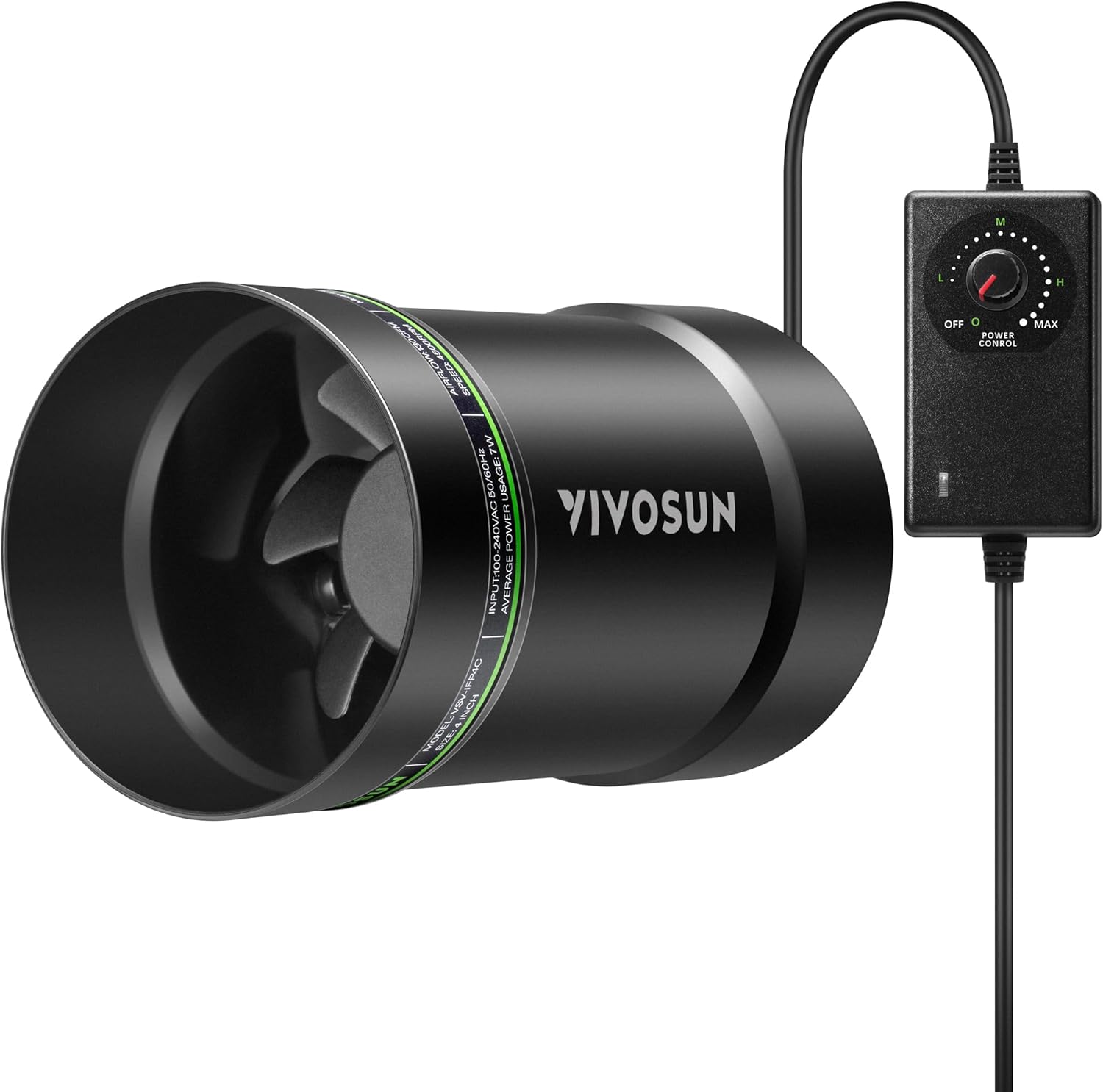 VIVOSUN 6 Inch Inline Duct Fan 240 CFM, HVAC Exhaust Ventilation Fan with Low Noise for Basements, Bathrooms, Kitchens and Attics, Silver