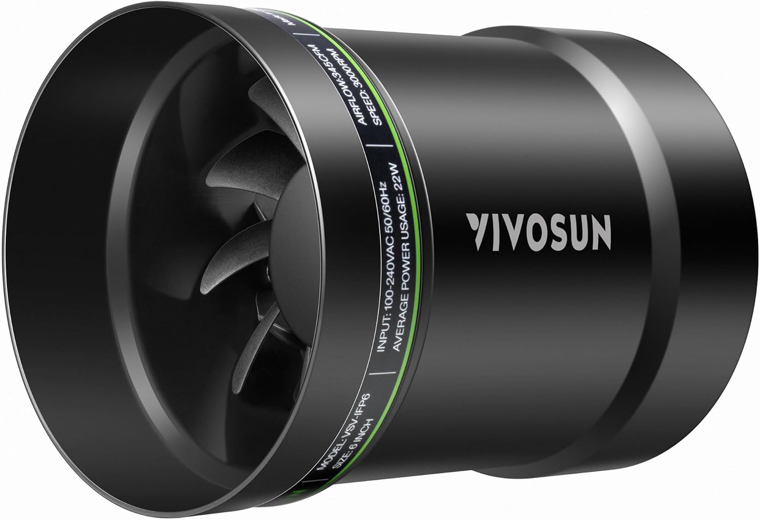 VIVOSUN 8 Inch Inline Duct Fan 420 CFM, HVAC Exhaust Ventilation Fan with Low Noise for Basements, Bathrooms, Kitchens and Attics, Silver