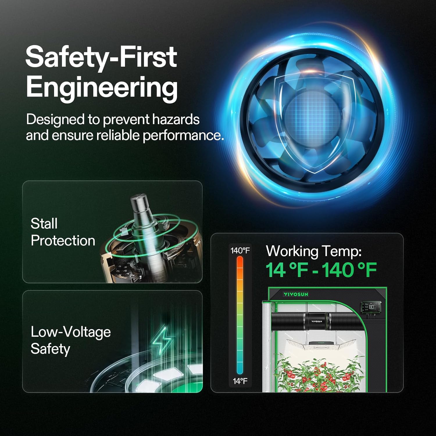 VIVOSUN 6” Inline Booster Duct Fan, 345 CFM Quiet Exhaust Fan for HVAC Ventilation in Grow Tents, Basements, Bathrooms, Kitchens, and Attics