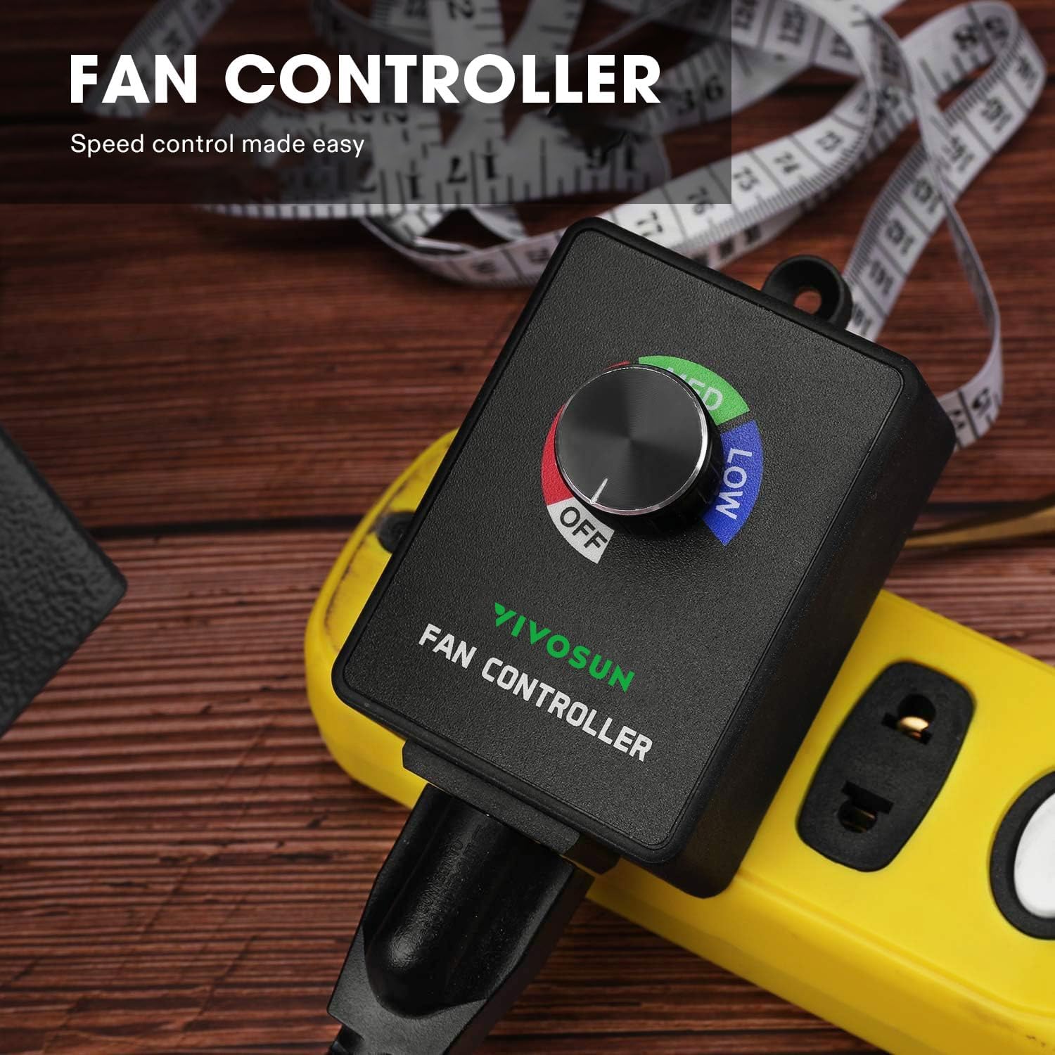VIVOSUN Variable Fan Speed Controller, Speed Adjuster for Inline Duct Fan in Ventilation System