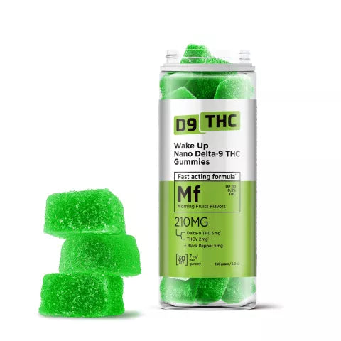 7mg Wake Up Nano Gummies - D9, THCV - D9 THC Best Price