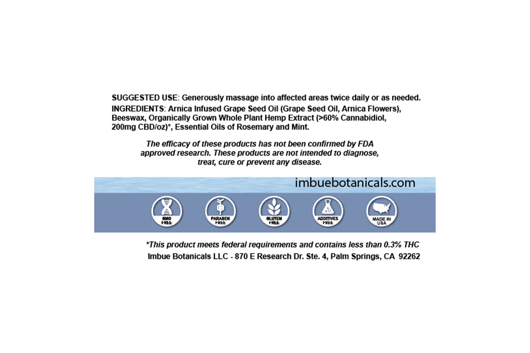 Imbue 800mg CBD Salve of Full Spectrum Hemp Extract Best Price