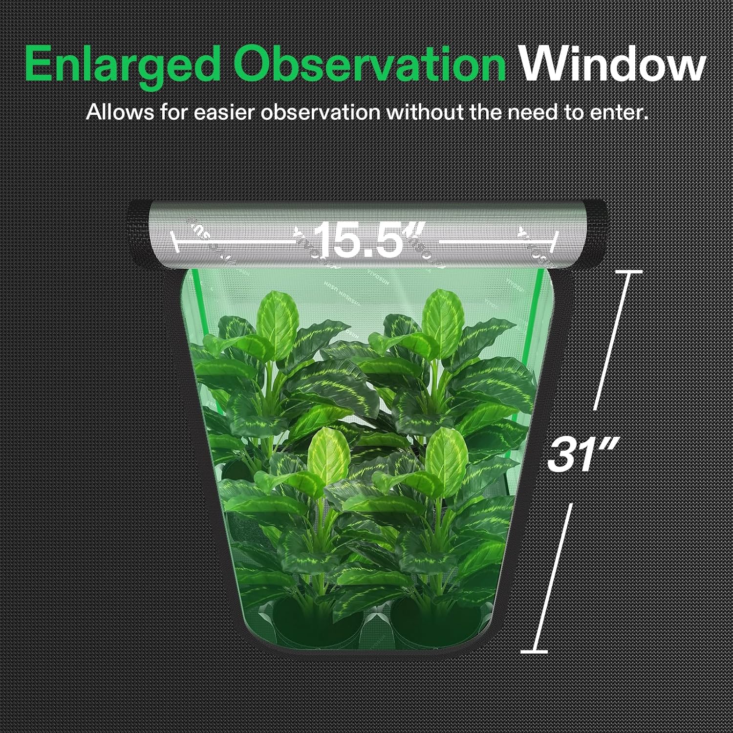 VIVOSUN P276 32"×32"×63" PRO Grow Tent, with Thick 1 inch Poles, Strengthened High Reflective Mylar Oxford Fabric & Extra Hanging Bars for Hydroponics Indoor Plant for AeroLight A150, No High CFM Kit