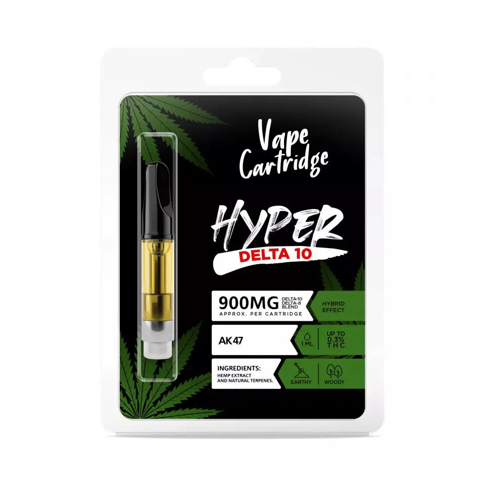 AK47 Strain Cartridge - Delta 10 THC Hyper 900mg (1ml) Best Price