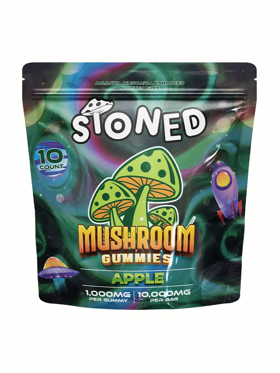Apple STONED Amanita Muscaria Mushroom Gummies 10000MG 10CT Best Price