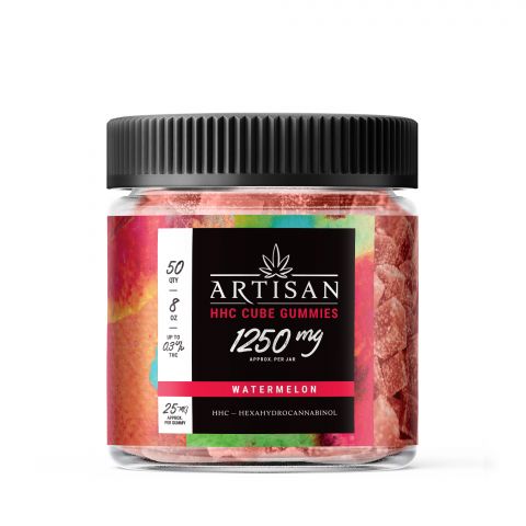 Artisan HHC THC Cube Gummies Watermelon 1250MG Best Price