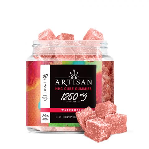 Artisan HHC THC Cube Gummies Watermelon 1250MG Best Price