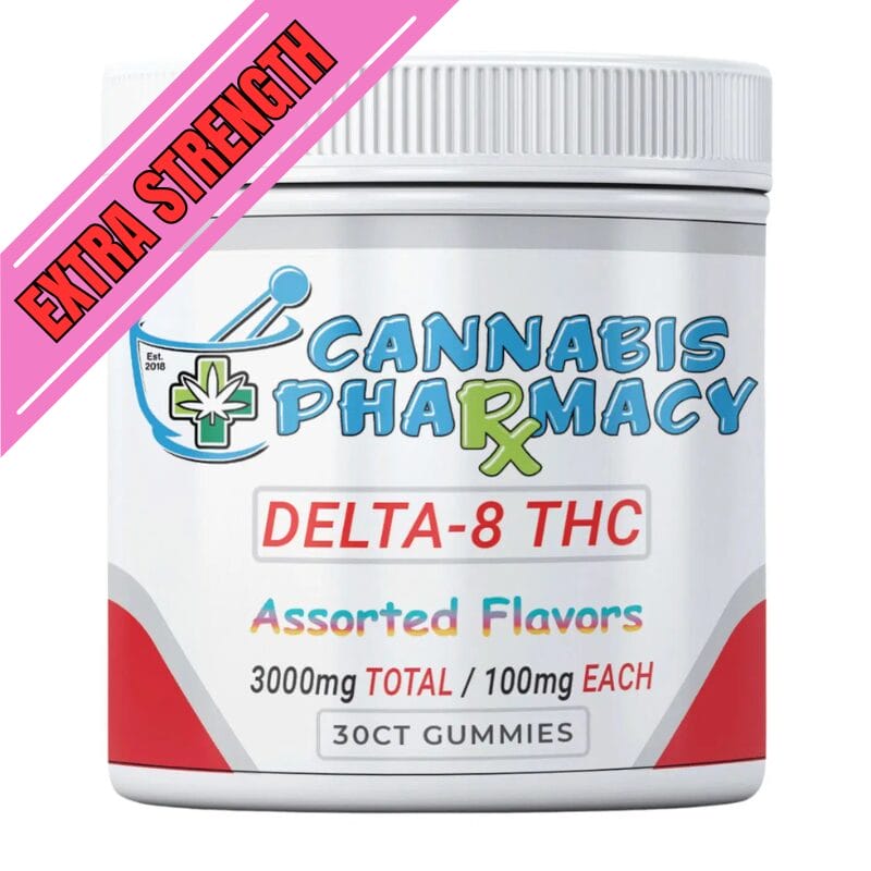 Cannabis Pharmacy Delta-8 THC Gummies | 100mg – Assorted Flavor – 30ct