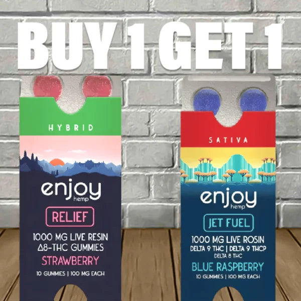 B1G1 Enjoy Hemp Live Resin 1000mg Gummy Blister Bundle Best Price