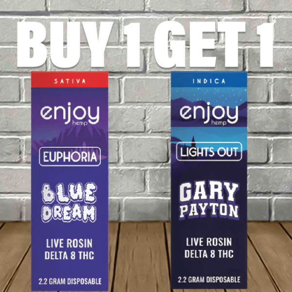 B1G1 Enjoy Hemp Live Rosin Delta 8 Disposable Bundle Best Price