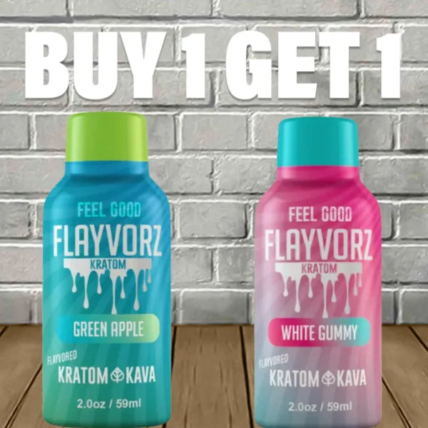 B1G1 Flayvorz Kratom + Kava Liquid Extract Shot 2oz Best Price