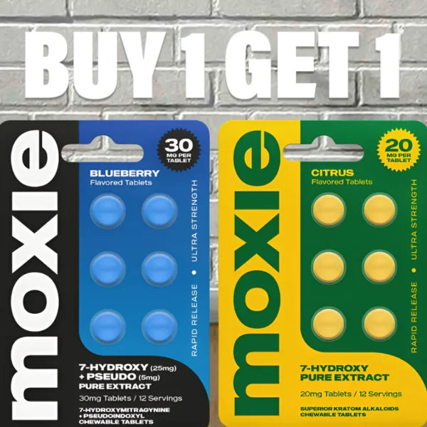 B1G1 Moxie 7-Hydroxy & 7-Hydroxy + Pseudo 6ct Blister Pack Deal