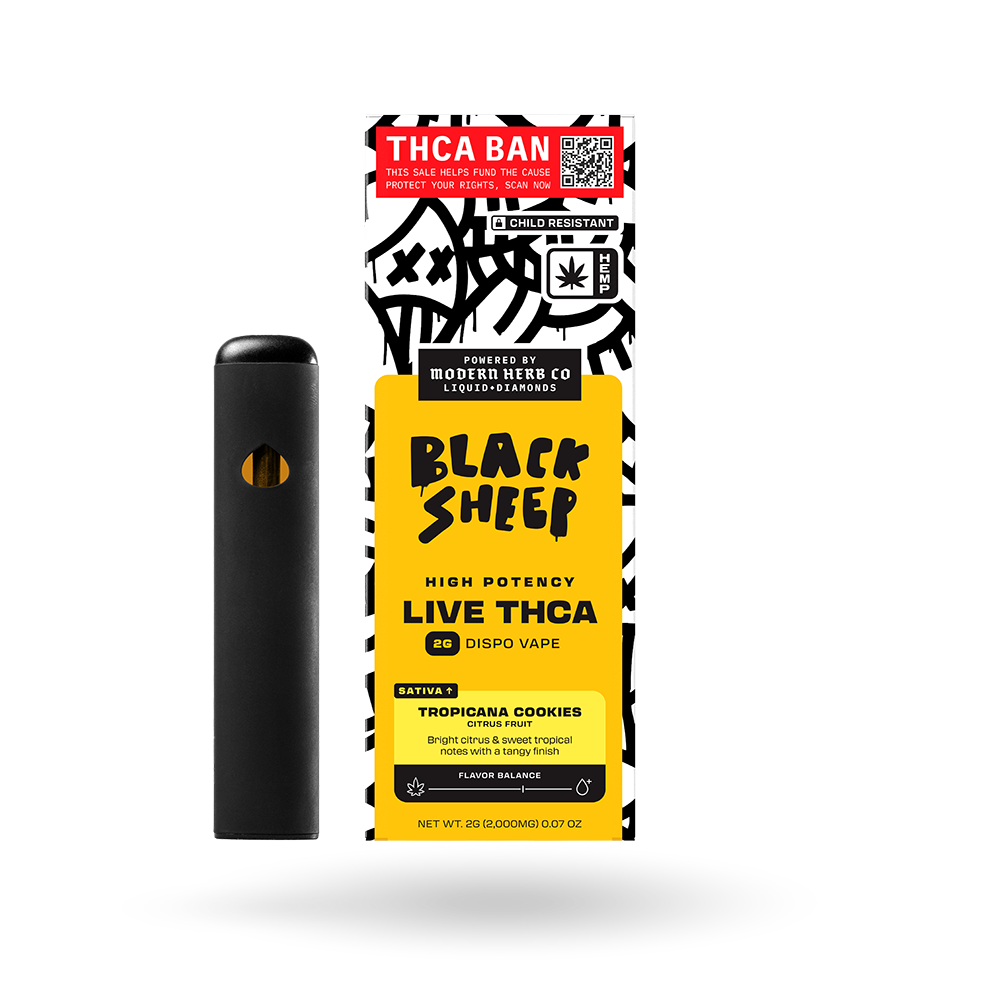 The Hemp Collect Liquid Diamonds Disposable: Tropicana Cookies (Sativa) 2g