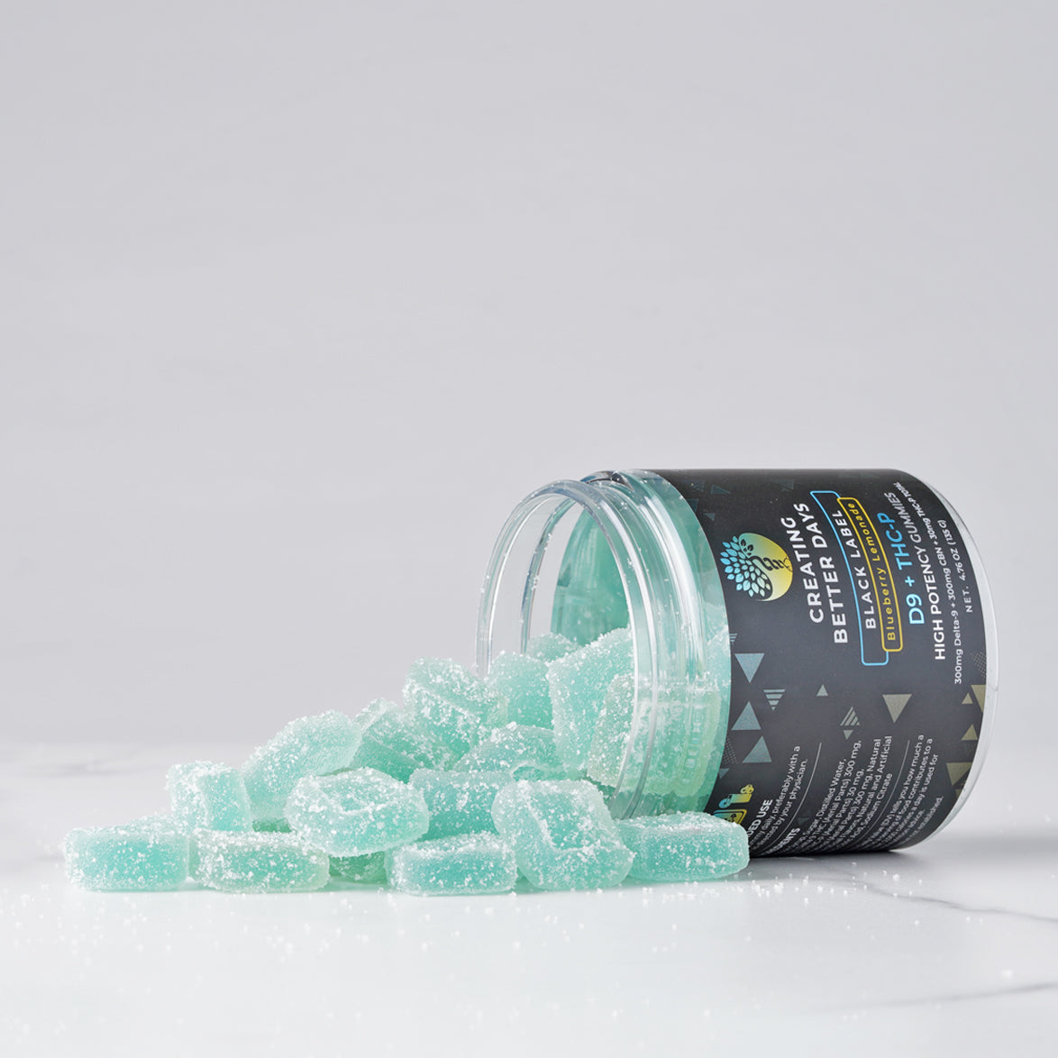 Black Label Blueberry Lemonade Delta 9 + CBN + THCP Gummies 630 MG