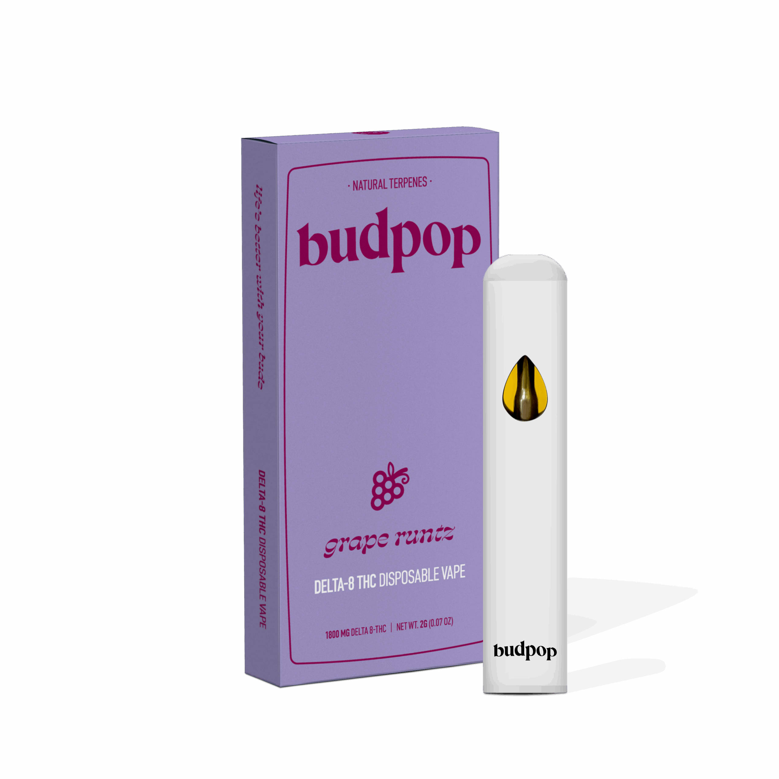 BudPop Grape Runtz D8 Disposable Vape Pen