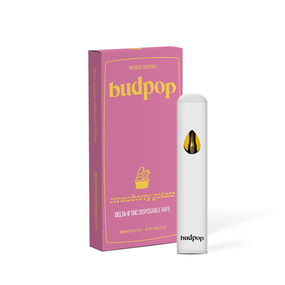 BudPop Delta 8 Disposable Vape Pen – Strawberry Gelato
