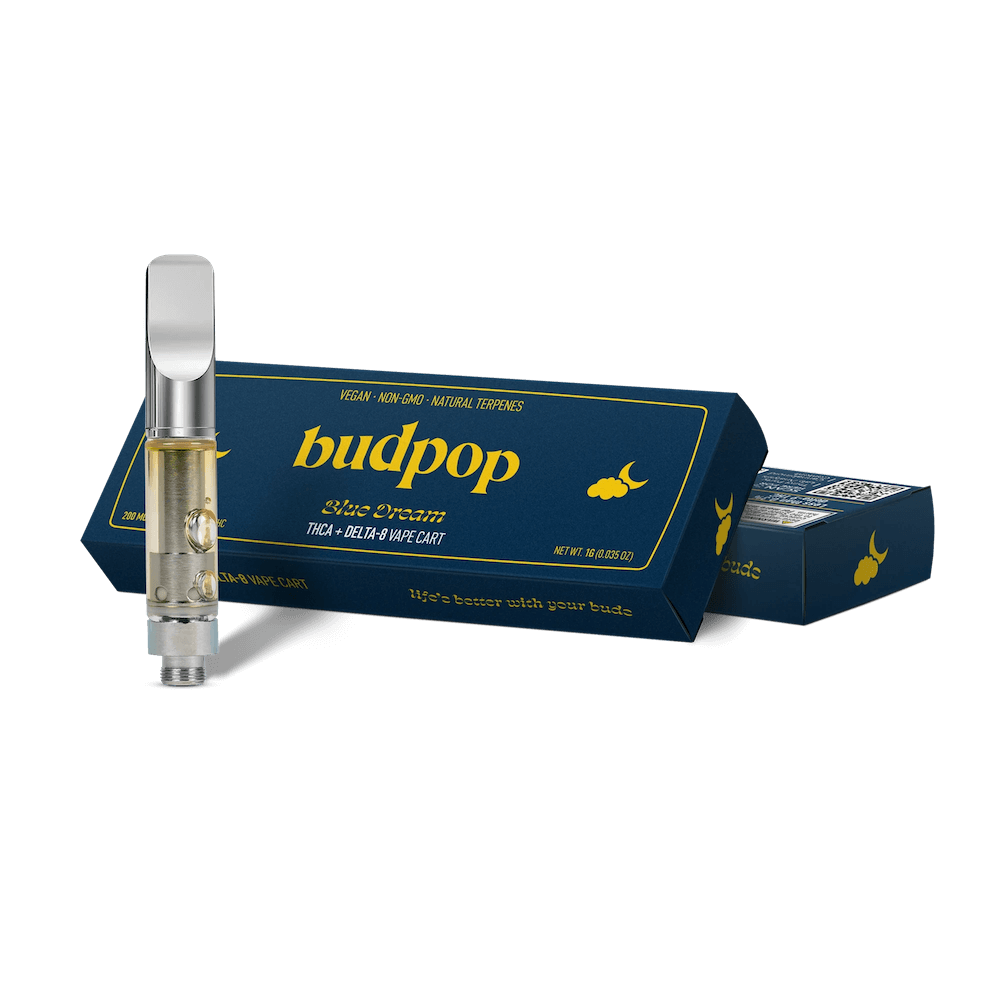 BudPop Blue Dream Vape Cartridge – THCa &amp; Delta 8