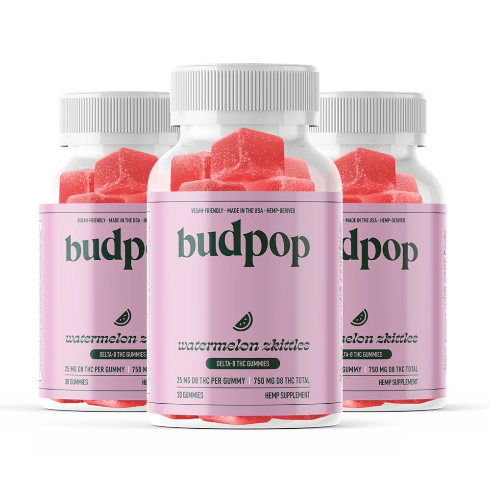 BudPop Delta-8 Watermelon Zkittlez Gummies (750mg)