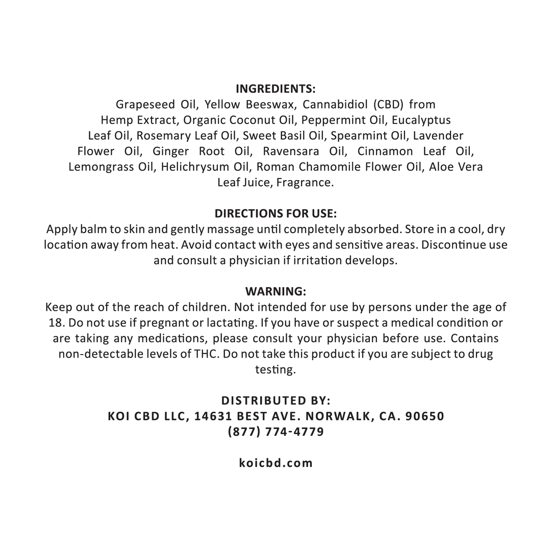Koi Naturals CBD Balm