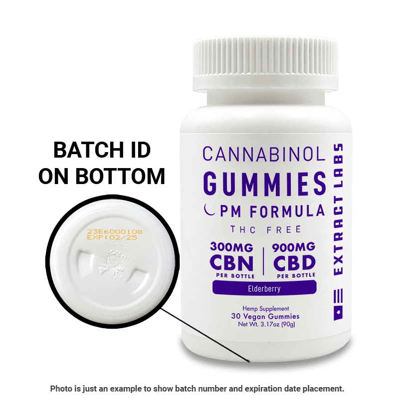 Extract Labs CBN Broad Spectrum Gummies | PM Formula | Elderberry