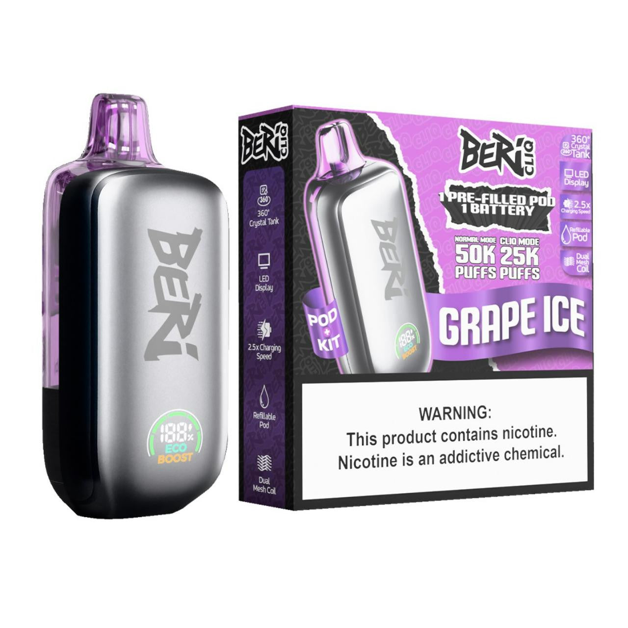 Beri Cliq Disposable Kit (50000 Puffs) Best Sales Price - Disposables