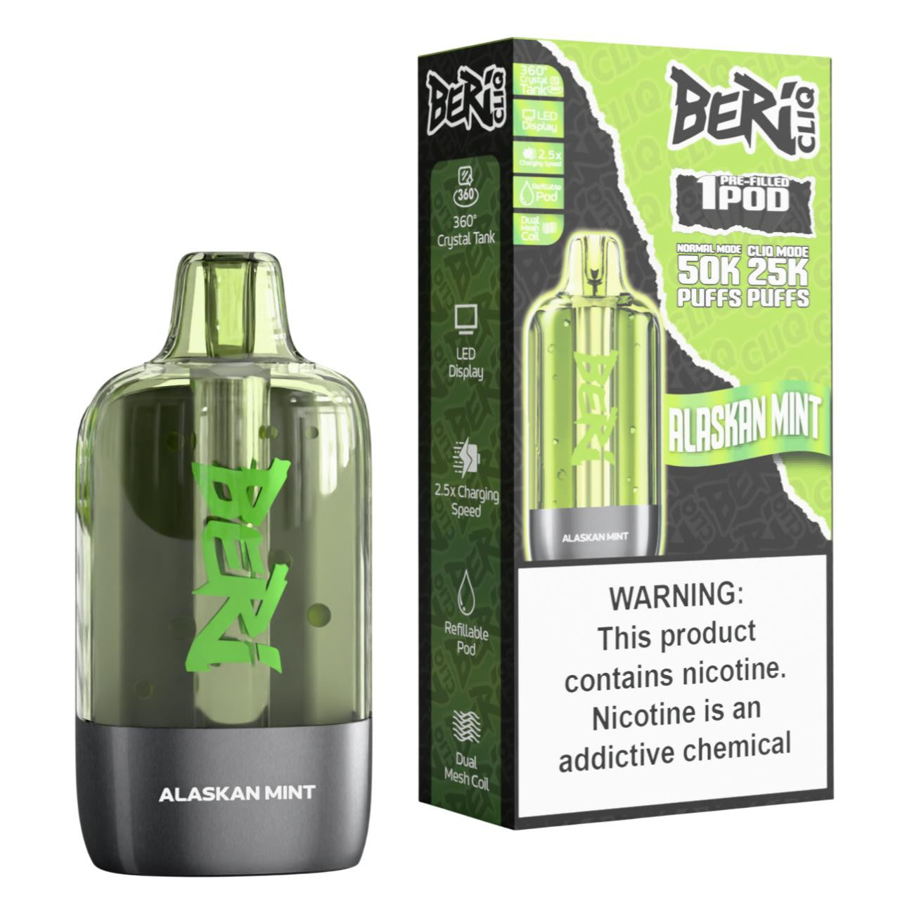 Beri Cliq 50K Pre-filled Replacement Pod (Pack of 1)
