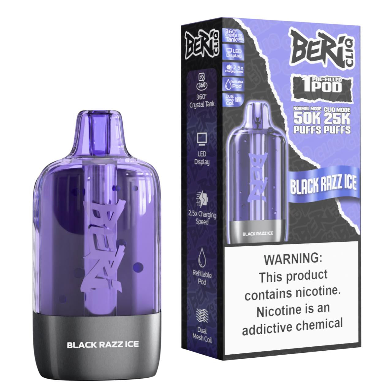 Beri Cliq 50K Pre-filled Replacement Pod (Pack of 1)
