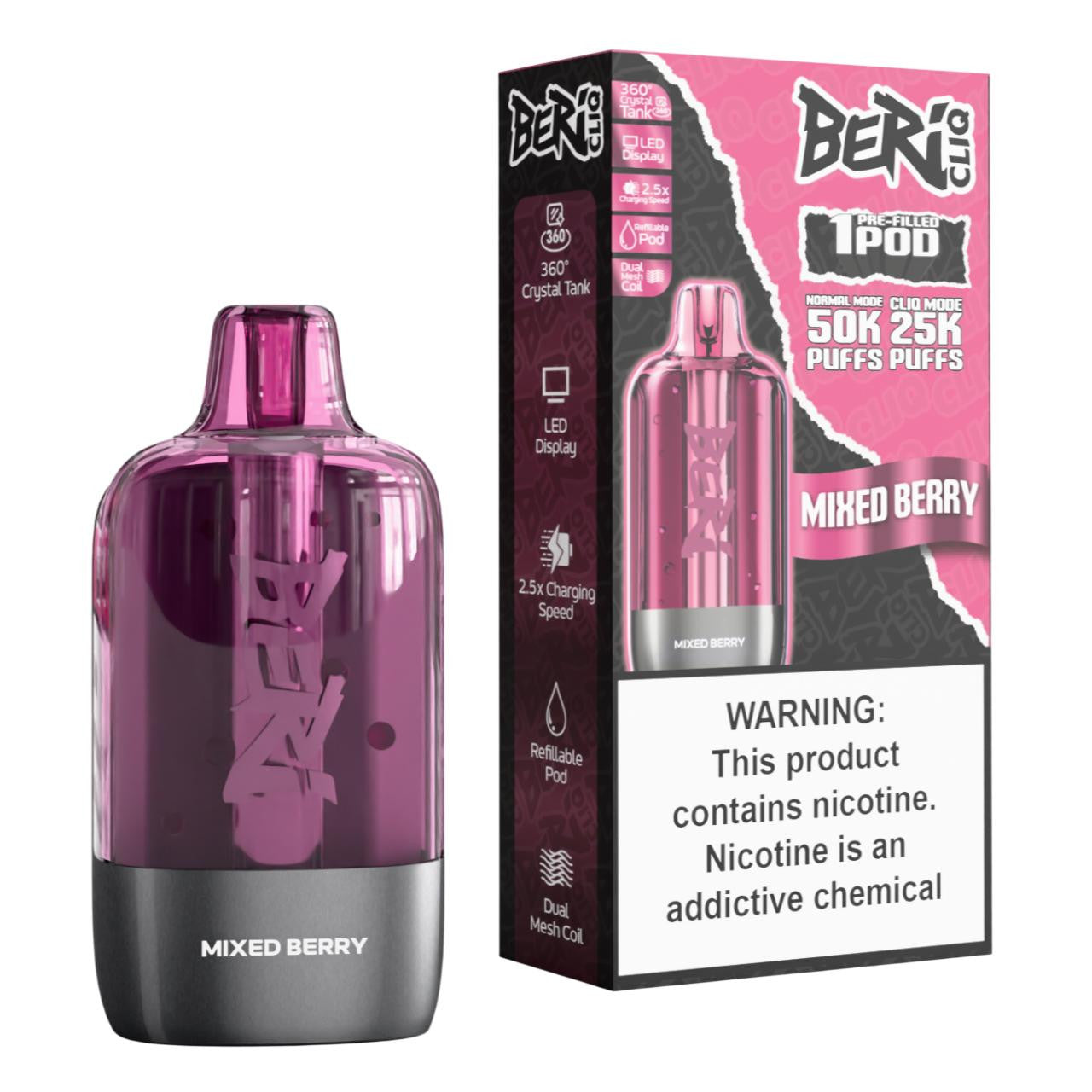 Beri Cliq 50K Pre-filled Replacement Pod (Pack of 1)