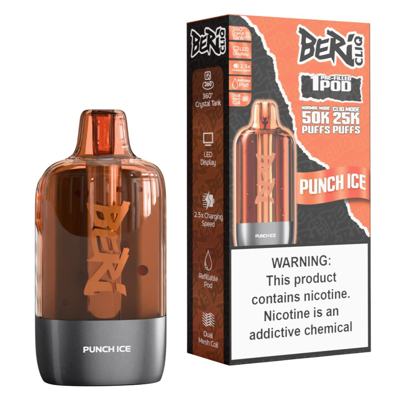 Beri Cliq 50K Pre-filled Replacement Pod (Pack of 1)