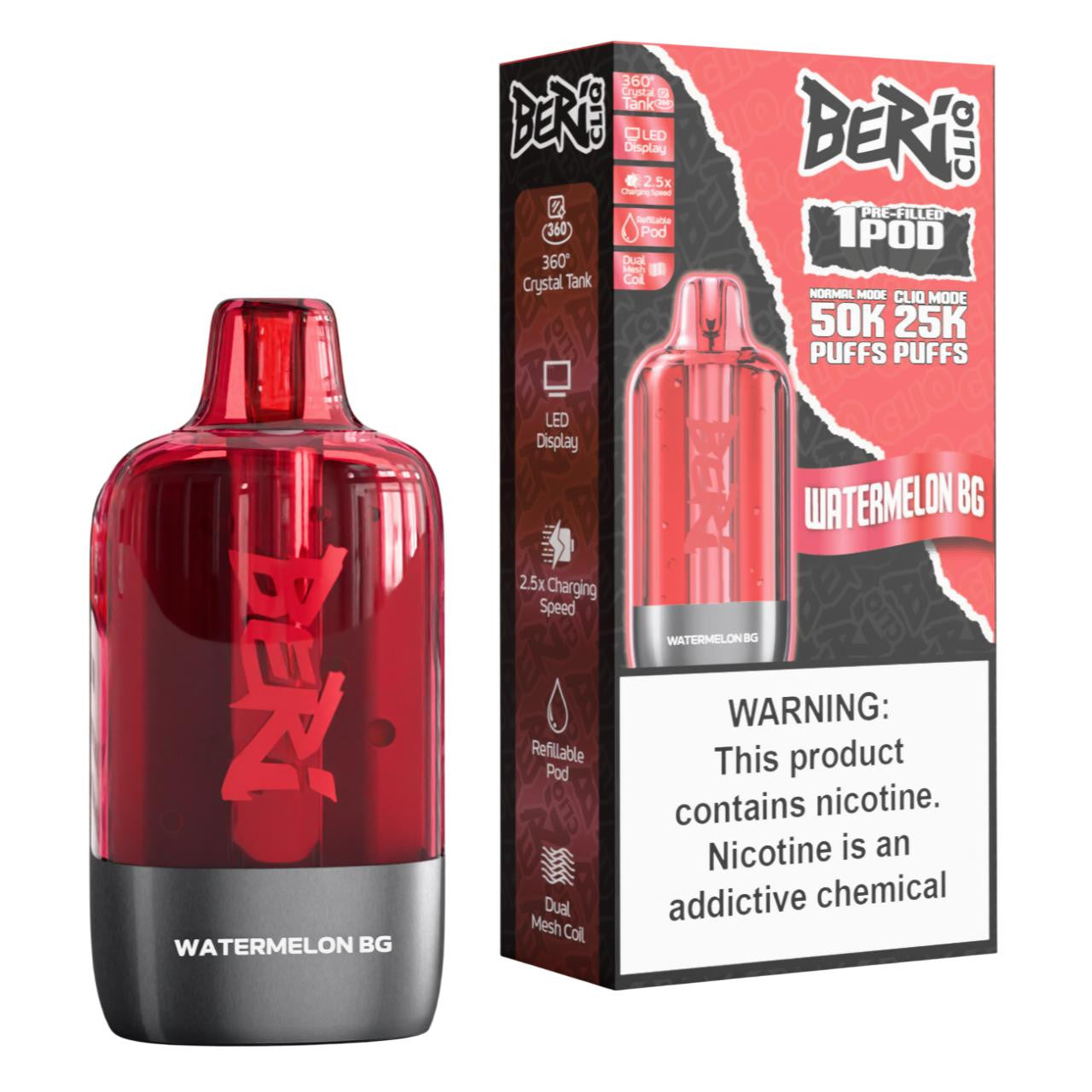 Beri Cliq 50K Pre-filled Replacement Pod (Pack of 1)