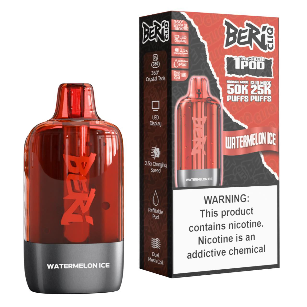 Beri Cliq 50K Pre-filled Replacement Pod (Pack of 1)