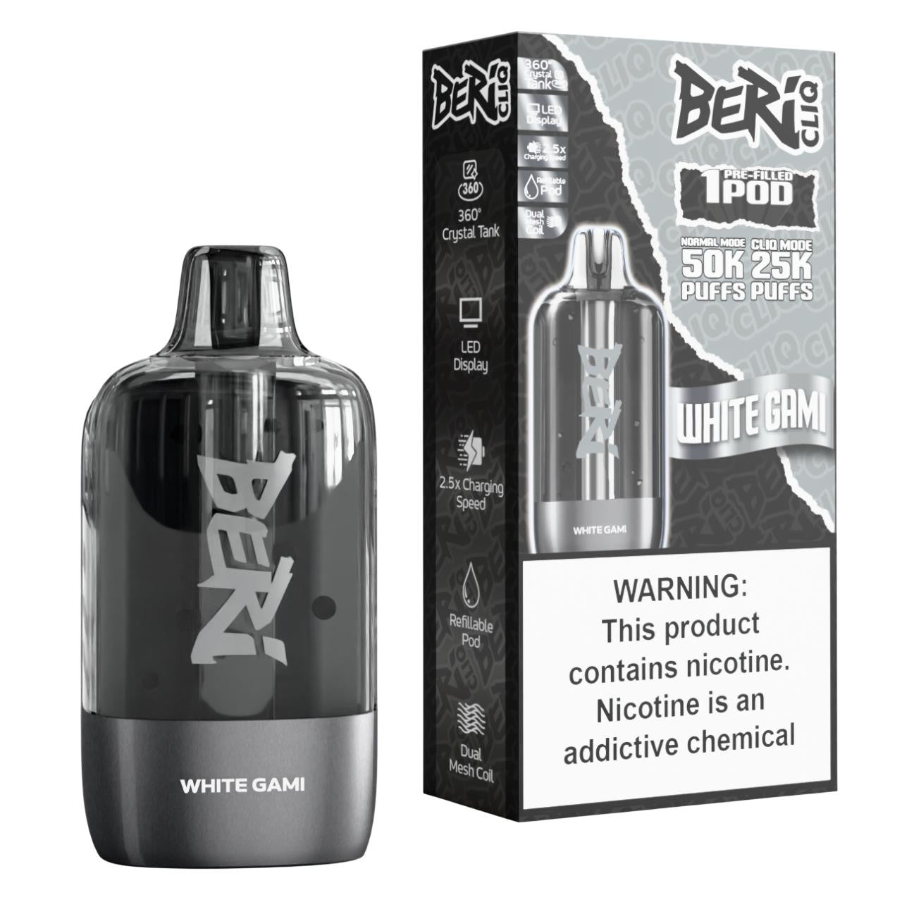 Beri Cliq 50K Pre-filled Replacement Pod (Pack of 1)