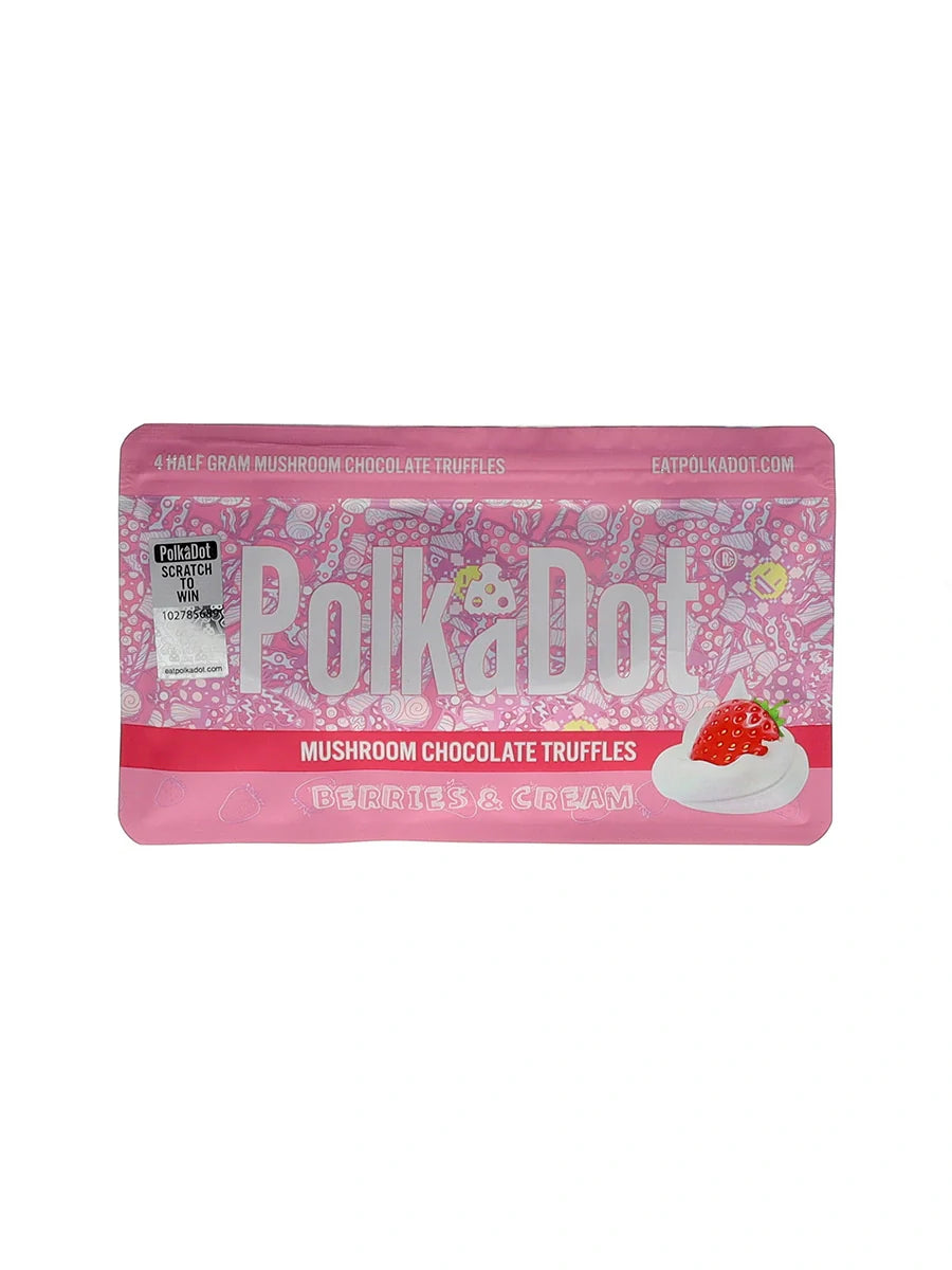 Berries & Cream Polkadot Mushroom Chocolate Truffles 4 Half Gram Best Price