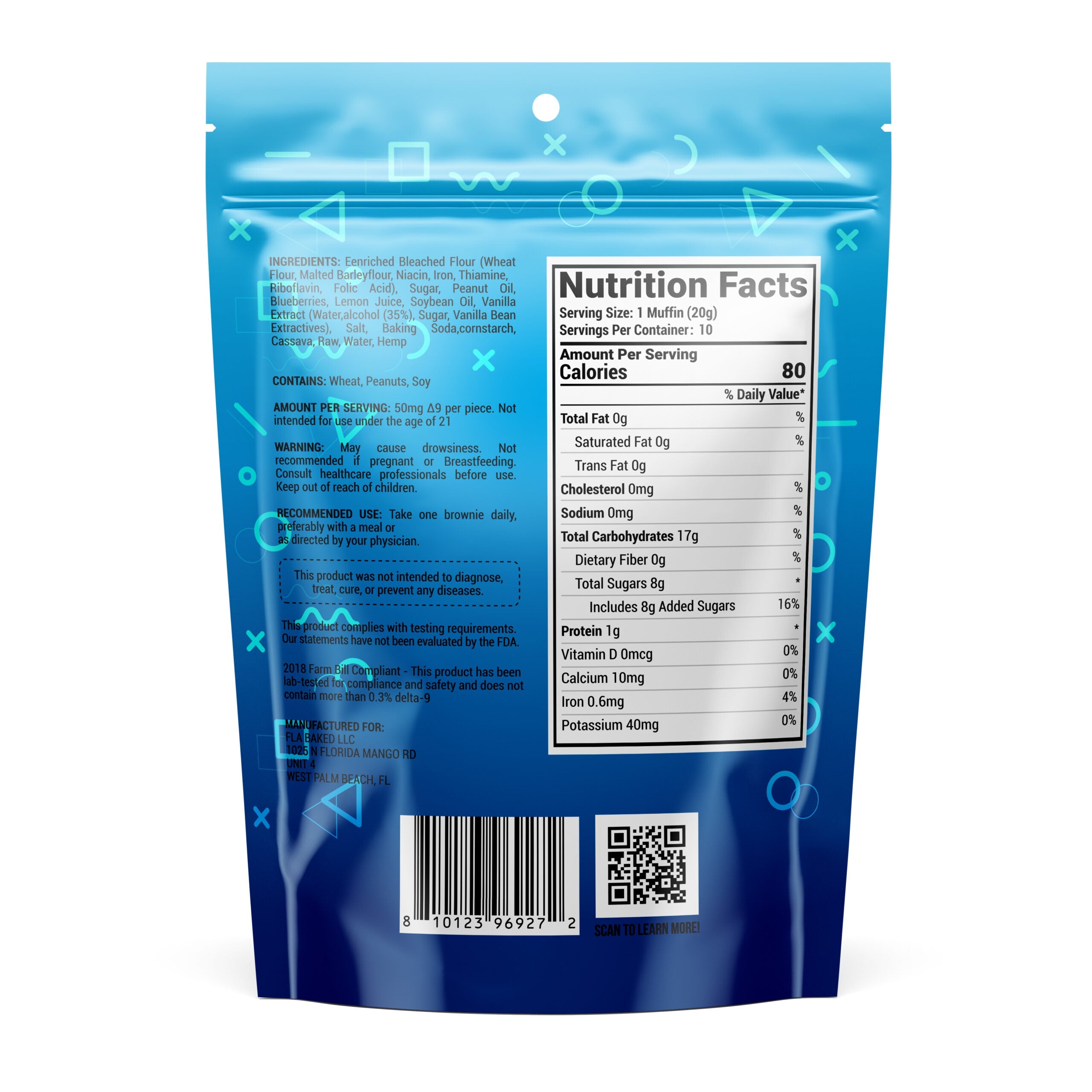 Delta 9 Mini Blueberry Muffin Bites – 1000MG (Limited Supply)