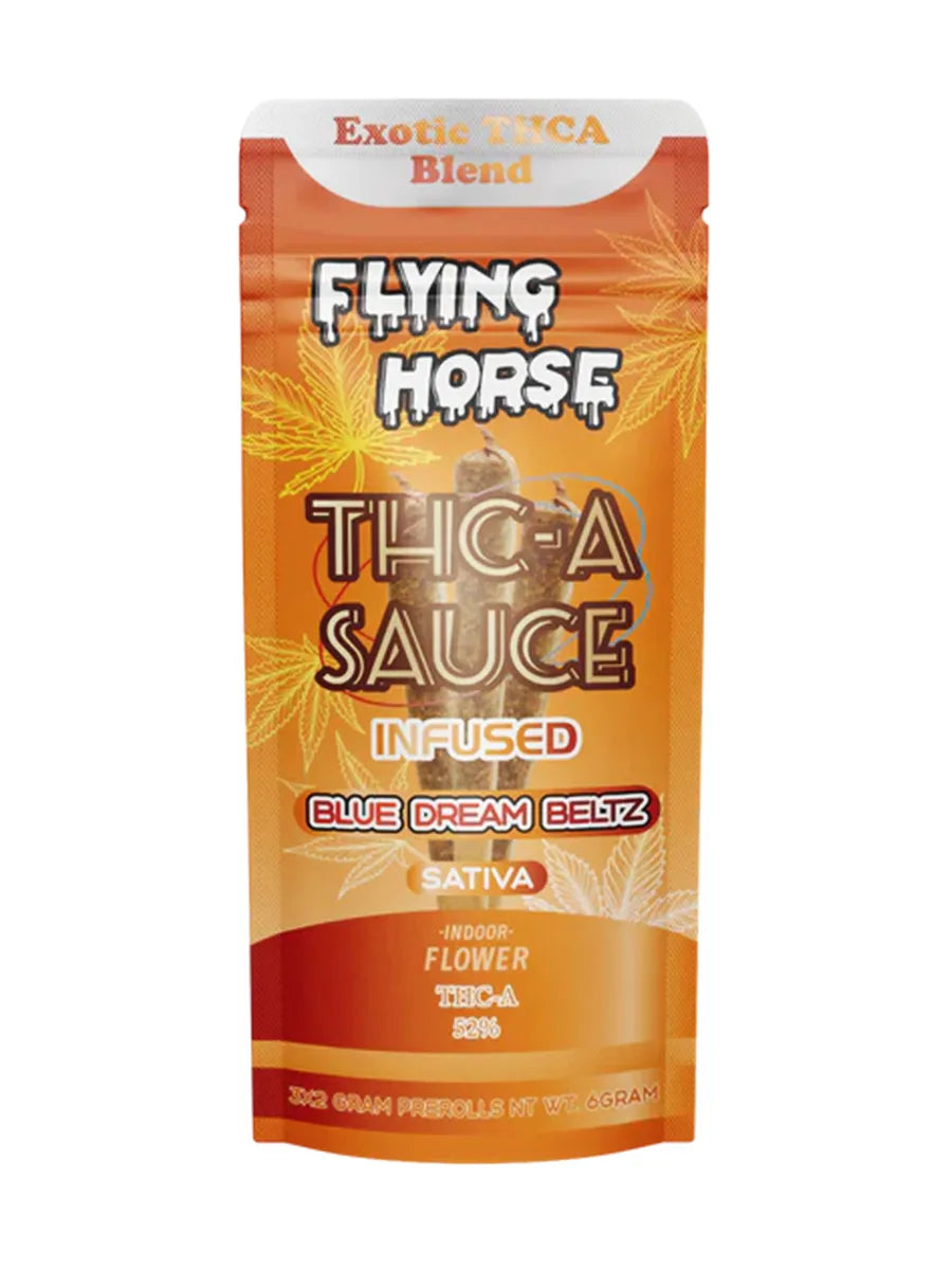 Blue Dream Beltz Flying Horse THCA Sauce Infused Pre-Rolls 2G 3ct