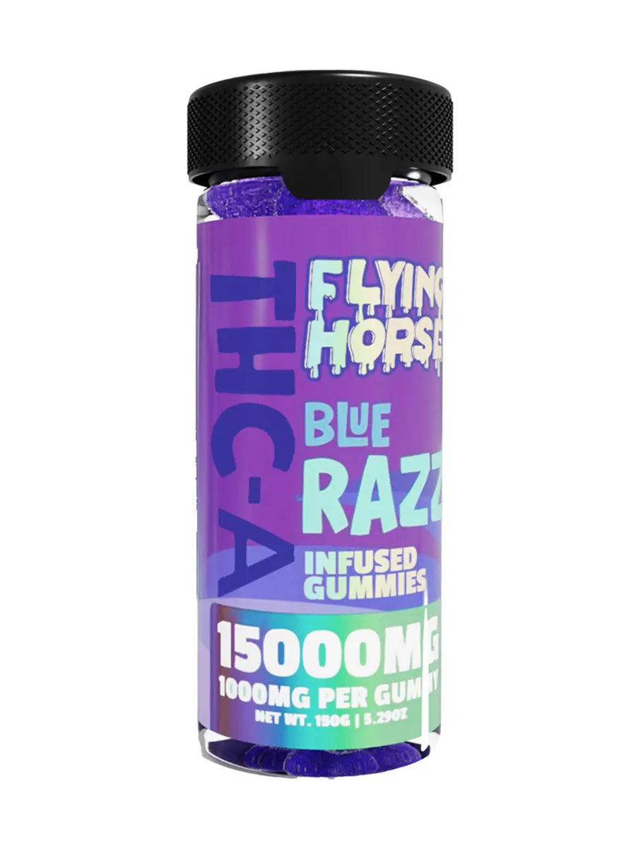 Blue Razz Flying Horse THCA Infused Gummies 15000MG 15ct