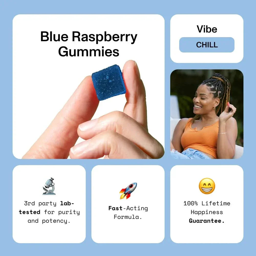 Diet Smoke Blue Raspberry Gummies