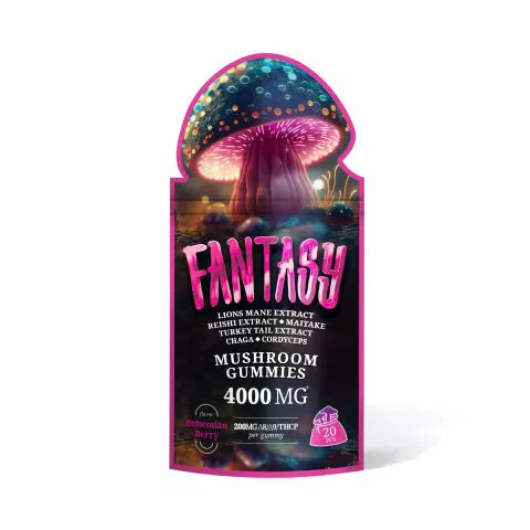 Bohemian Berry Mushroom Gummies - D8, D9, THCP Blend- Fantasy - 4000MG Best Price